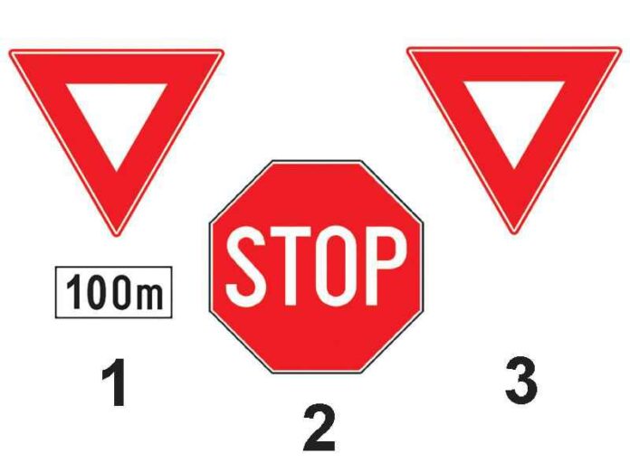 Ce indicator urmează să fie întâlnit în intersecţia aflată la 100 m de indicatorul 1
